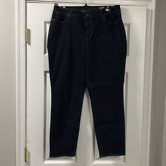 Talbots flawless slim ankle dark wash jeans size 14 petite - Picture 1 of 4